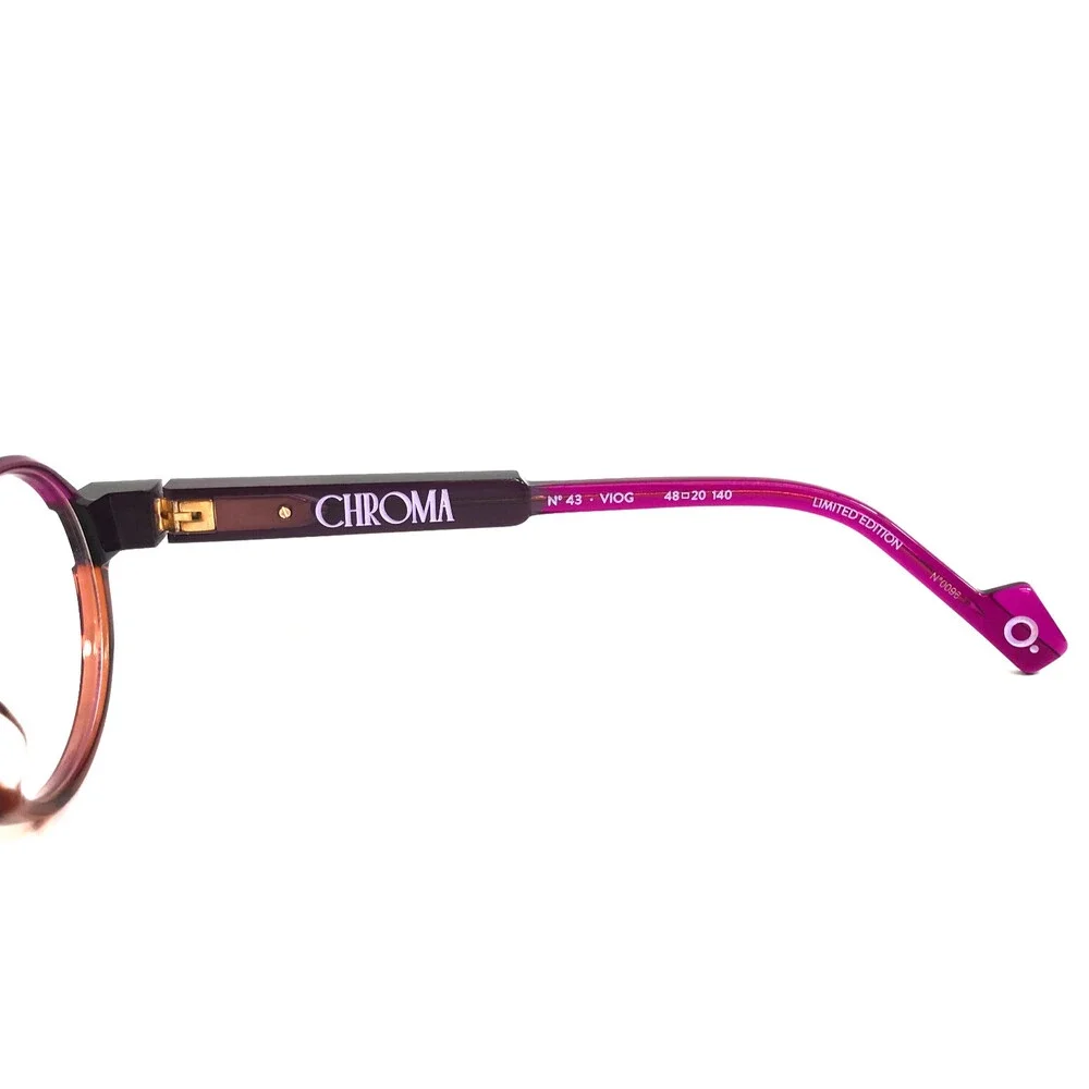 Etnia Barcelona Eyeglasses Frames CHROMA N43 VIOG Violet Orange 48-20-140
